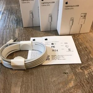 3 Pack Apple Lightning Cable USB Charger 2M